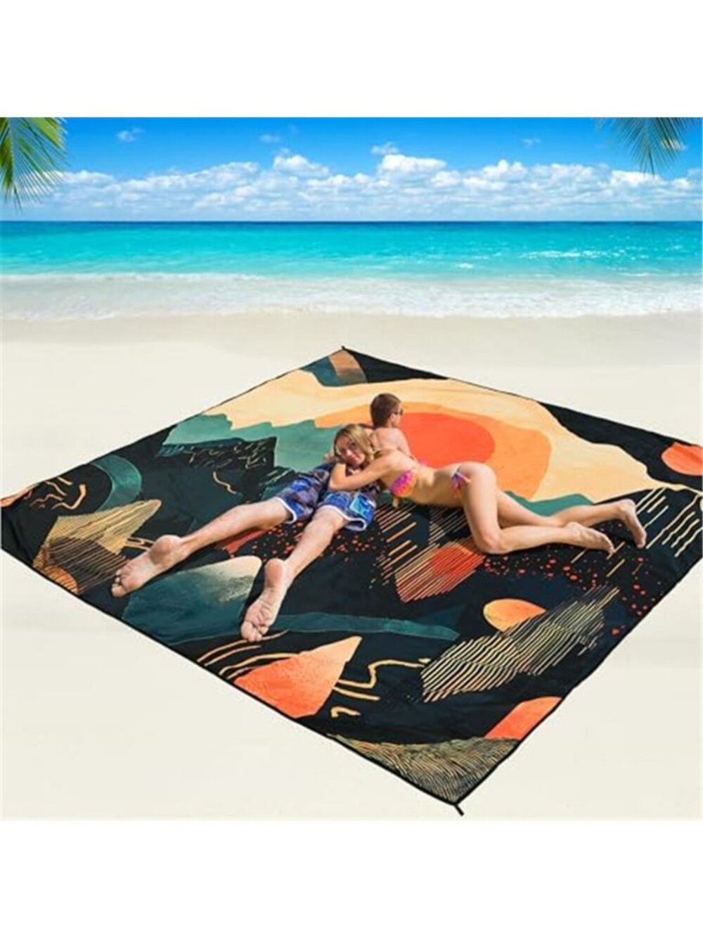 Sandproof Waterproof Beach Blanket Outdoor Picnic Camping Travel Mat Nylon